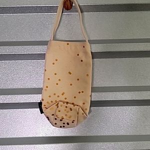 Kate Spade Gold Dot Wine Tote - Natural Canvas